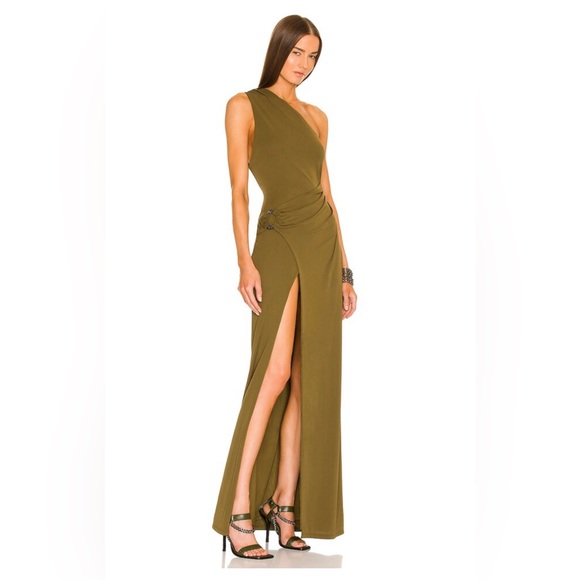 DUNDAS x REVOLVE Crawford Maxi Dress in Khaki Green - Picture 3 of 14